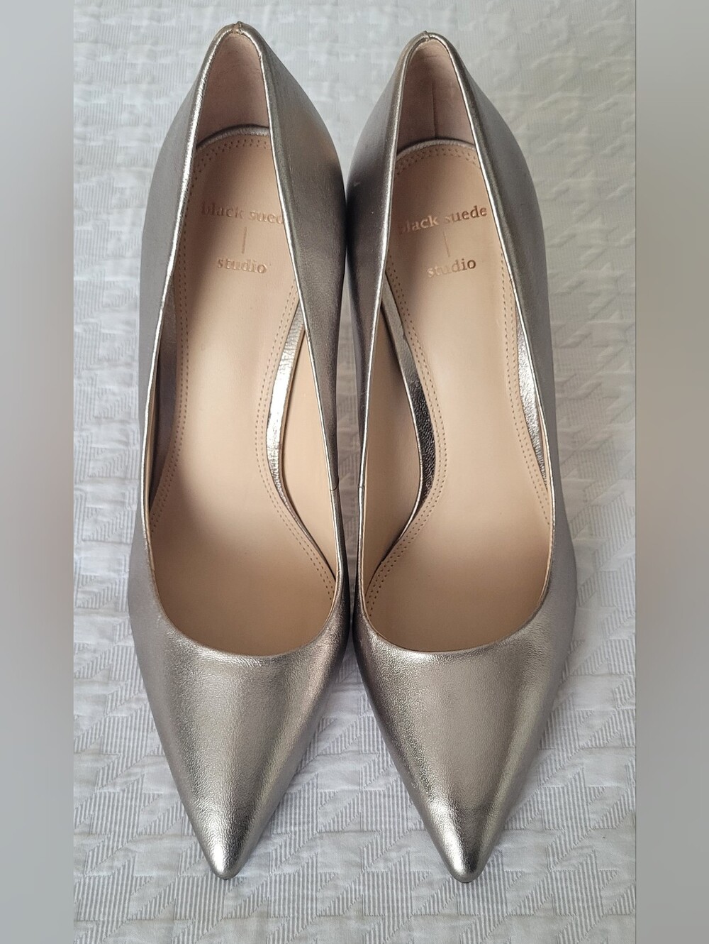 Black Suede Studio Leather Pumps